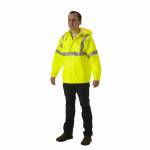 CLASS 3 FR RAIN JACKET WITH HOOD & D-RING HOLE FOR FALL PROTECTION